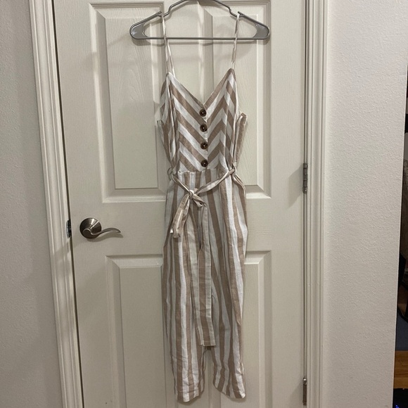Kensie Pants - Kensie Jeans Striped Cotton Jumpsuit / Romper Women’s Size Medium